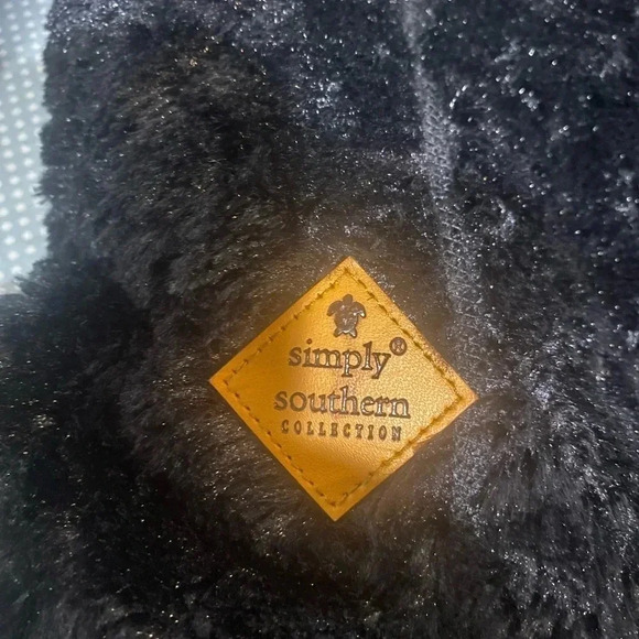 Simply Southern Womens Simply Fuzzy Quarter Zip Pullover Black Size Medium - Picture 5 of 8